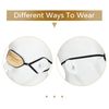 3 Pieces Silk Eye Patch Elastic Lazy Eye Patch Adult Adjustable Single Eye Patch with Elastic Strap (Leopard, Champagne, Peach)