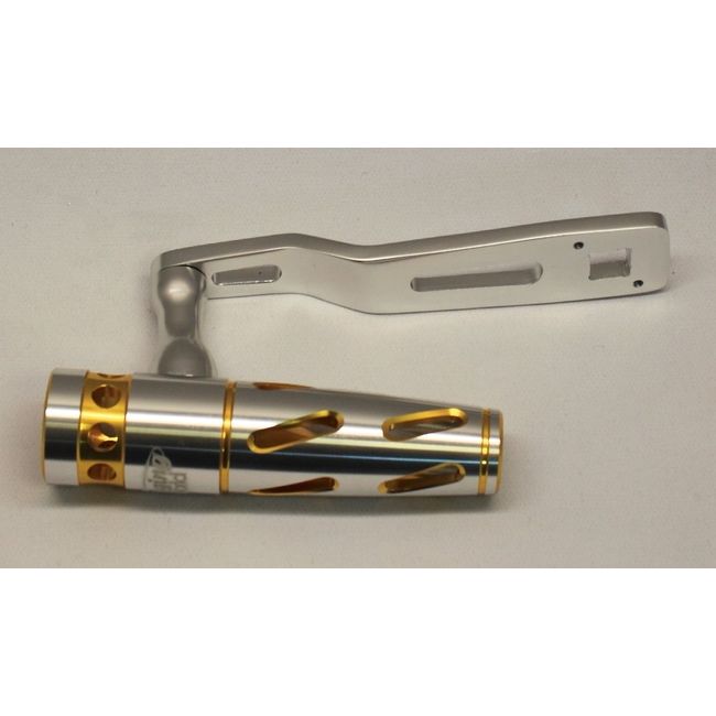 Jigging world T-Bar & 115mm Power Handle for Shimano Talica II 12~25 - Silver/Gold T-bar