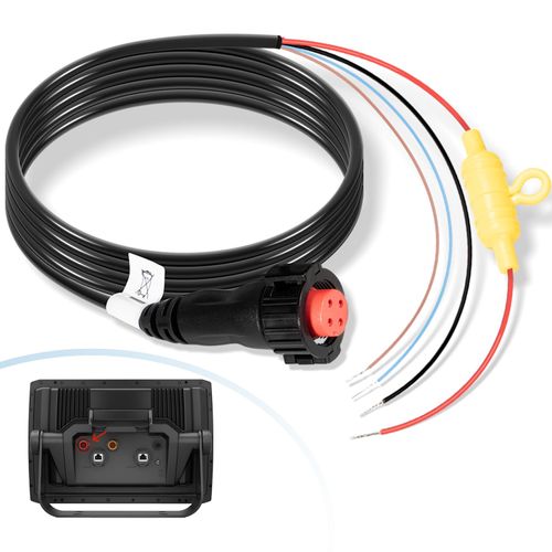 010-12938-00 Power Cable(4-Pin) for Garmin EchoMAP Ultra 2 102sv, 106sv, 122sv, 126sv 10” & 12” Chartplotter/Sounder Combo