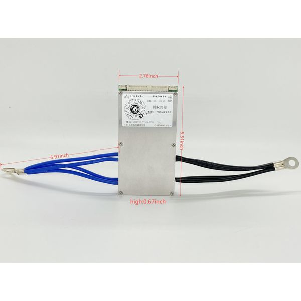 Basasa 8-20S 450A BMS Battery Protection Module PCB Board with Balance Leads Wires for Li-ion, Lifepo4, LTO Battery Smart Balance Protection Board