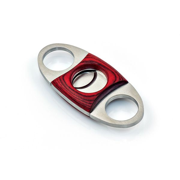 COSACASA Stainless Steel RED Wood Guillotine Cigar Cutter