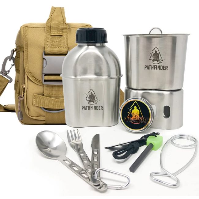 The Pathfinder School Campfire Survival Cooking Kit (Coyote Tan)