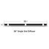 36" Linear Slot Diffuser - (1 Slot) Single Slot - White Decorative Air Vent - Mo