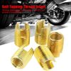 Nikou Threaded Insert Nuts-50Pcs Threaded Inserts, Self-tapping Inserts Brass Tone Thread Slotted Inserts Round Repair Thread Assortment Fasteners Tool
