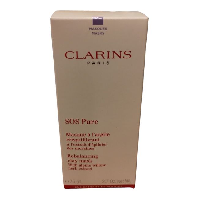 CLARINS SOS PURE REBALANCING CLAY MASK WITH ALPINE WILLOW HERBS 75ml / 2.3 oz