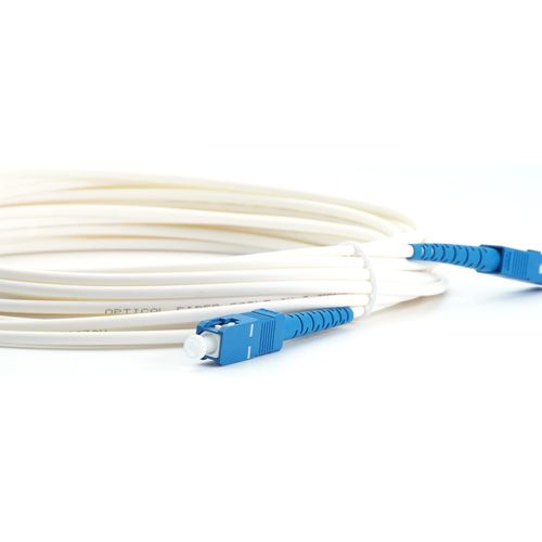 Fiber Optic Cable Optical Line Optical Cable SC Connector (White, 5m)