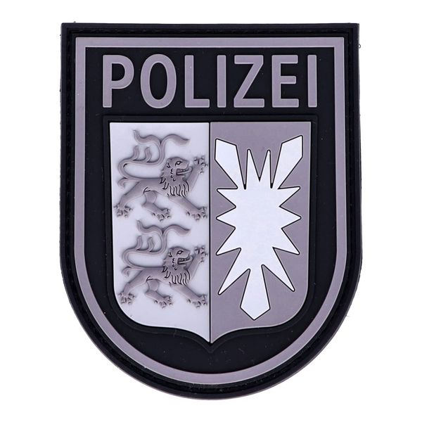 RescPol Rubber patch police Schleswig-Holstein - camouflage, multicoloured, 7 cm x 9 cm