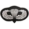 Airborne Wings Black White Iron On Patch 