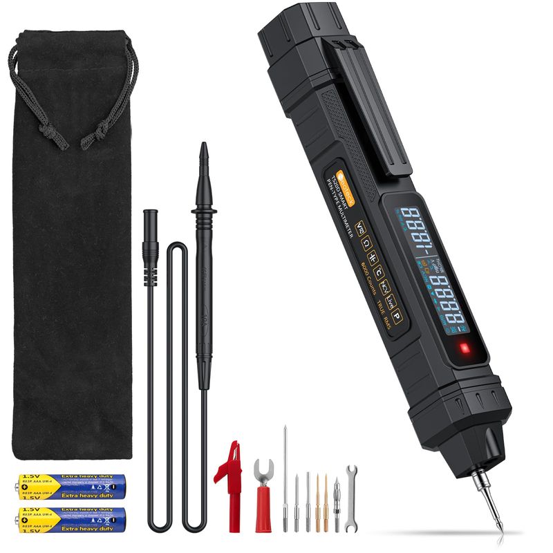 Neoteck 3 in 1 Pen Type Multimeter with Phase Sequence Detection 6000 ...