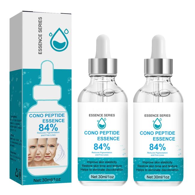 2pcs Cono-Peptide Essence 84%, Effective Anti-ageing Face Serum, 30ml Boost Collagen Anti-Wrinkle Serum, Instant Lifting Face Peptide Serum,Reduce Pigmentation And Fine Lines for all of Skin