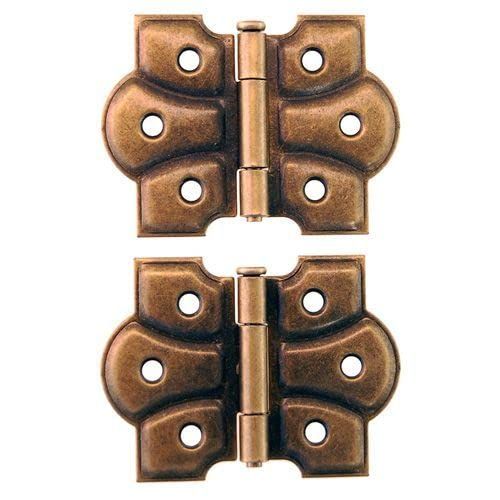 Van Dyke's Restorers Classic Surface Mount Small Steel Hinge, 1 3/4", Antique Brass