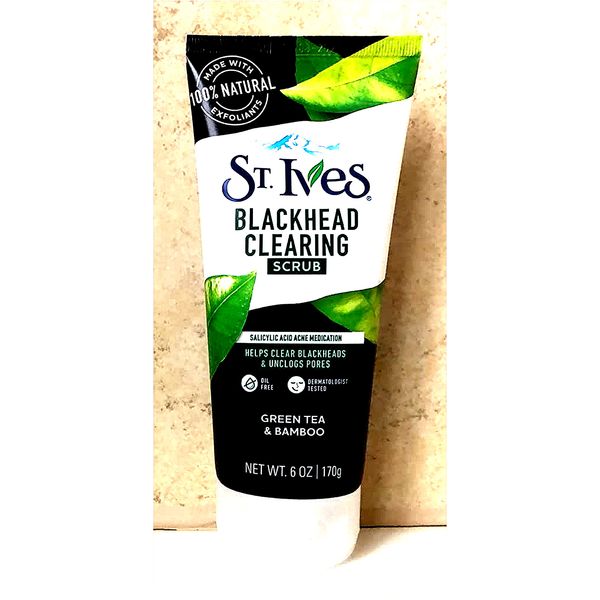 St Ives Blackhead Clearing Acne Face Scrub with Salicylic Acid Green Tea Bamboo