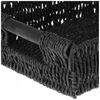 Woodluv Storage Baskets, Storage Boxes Hamper Basket, Storage Baskets for Shelves, Black, Medium