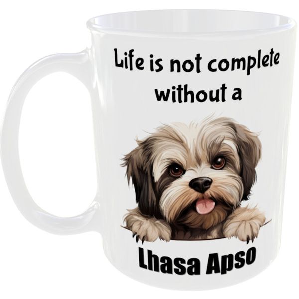 LHASA APSO MUG DOG BREED OWNER GIFT MY COFFEE TEA CUP PET LOVERS CANINE FUNNY K9