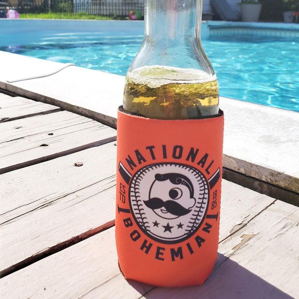 National Bohemian Baseball & Bat (Orange) / Can Cooler - Orange / 1