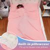 Irenare Self Tan Sleep Sack Self Tanning Bed Sheet Protector Travel Camping Sheet Sleep Sack Adult Lightweight Sleeping Bag Liner Self Tanner Sleep Sack (Pink)