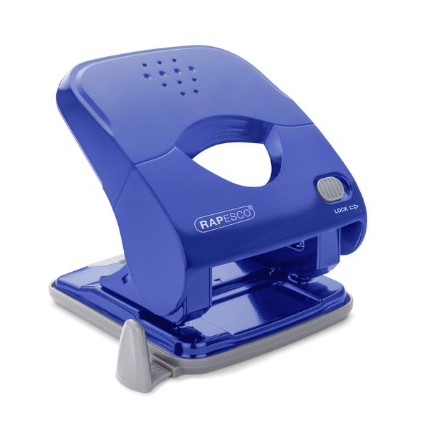 Rapesco 1542 X5-40ps Less Effort 2 Hole Punch, 40 Sheet Capacity, Blue