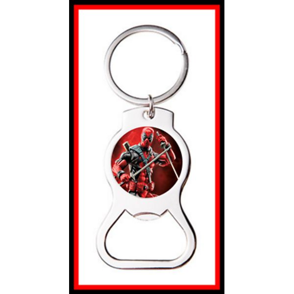 DEADPOOL CUSTOM BOTTLE OPENER KEYCHAIN KEY RING - GREAT GIFT