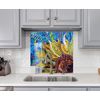 Myphotostation.com 40Wx20H''Tempered Glass Backsplash Tile Solid Wall Protection Kitchen Backsplash Stained Splashback Kitchen Decoration Mosaic Backsplash Ceramic Tile