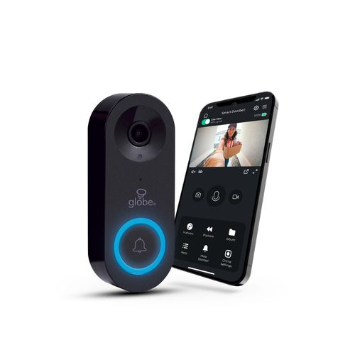 Globe Electric 91009248 Heath Zenith Plastic Wired Smart Video Doorbell - Black
