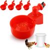 8Pcs Automatic Water Cups Poultry Drinker Waterer Chicken Duck Quail Drinking US