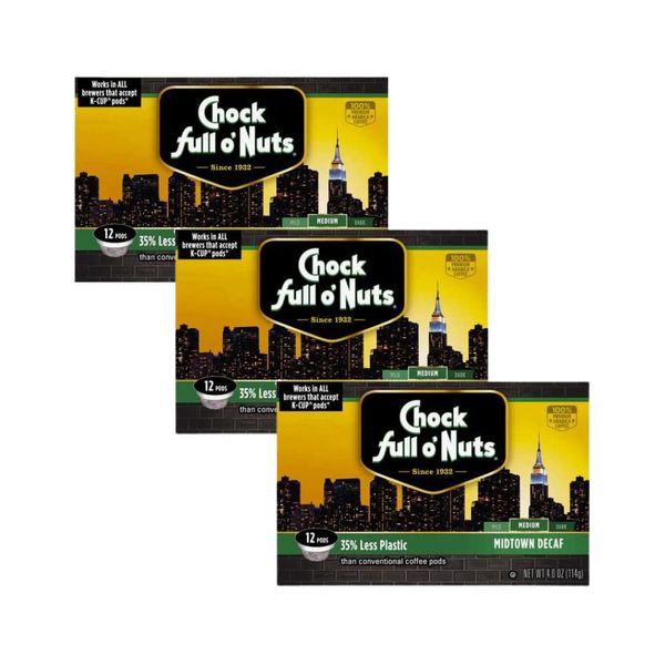 Chock Full o'Nuts, Single Serve Cups (Midtown Decaf, 36 Count)