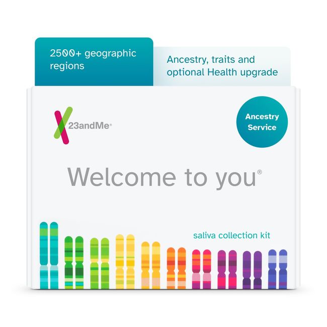 23andMe Ancestry Service - DNA Test Kit with Personalized Genetic Reports Including Ancestry Composition with 2500+ Geographic Regions, Family Tree, DNA Relative Finder and Trait Reports