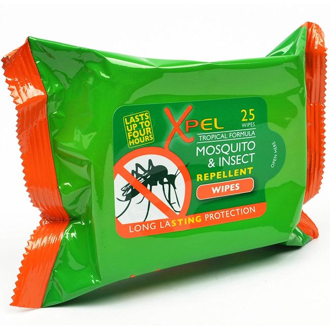 Xpel Tropical Formula Mosquito Insect Repellent Wipes - 25 Wipes