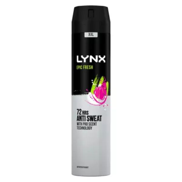 Lynx Epic Fresh Grapefruit & Tropical Pineapple Scent Antiperspirant Deodorant for Men 250ml