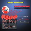 Nilight 5 Gang Multi Function Waterproof Switch Panel PD Type C and USB Charger