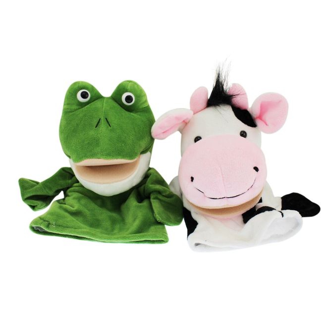 nasissant papetto Puppet Frog Cow Set of 2 Puppet Frog Cow