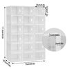 WOLTU 8pcs Shoe Storage Boxes Wardrobe Storage Organiser Trainer Container with Clear Front Lid, Plastic Foldable Stackable, Transparent