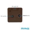 MAG T-736BR-Z Alarm Clock, Analog, Brown, Mini, Silent, Continuous Second Hand, Snooze Function, Light Included