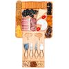 Cheese Board Charcuterie Board Set - Bamboo Serving Platter & Cutting Knives 