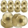 M5 Solid Brass Acorn Dome Cap Nuts DIN1587(Pack of 10)