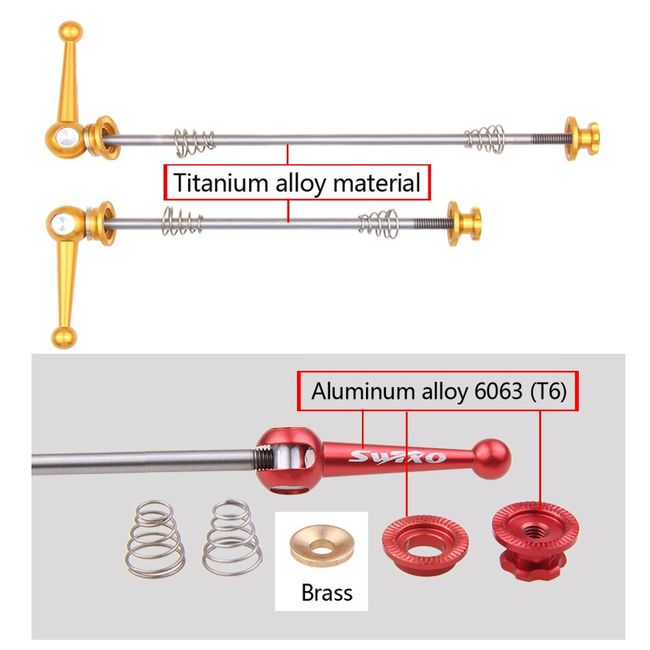 Titanium Ti Skewer QR Mountain Bikes Quick Release Skewer lever