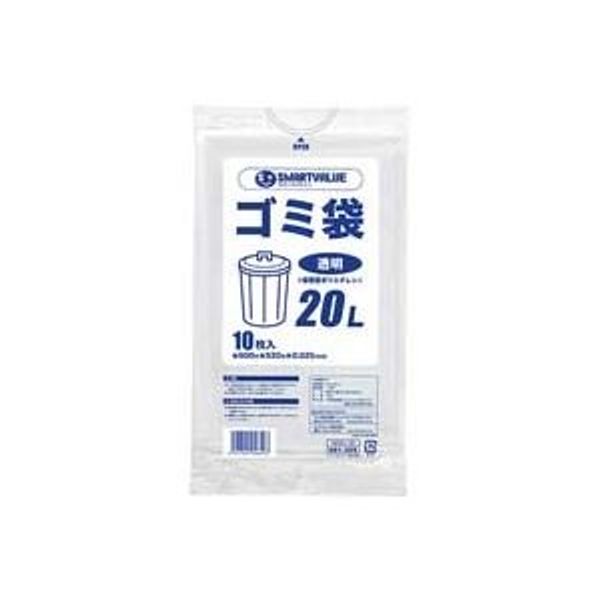 Jointex N208J-20 Trash Bags, LDD, Transparent, 6.5 gal (20 L), 10 Sheets