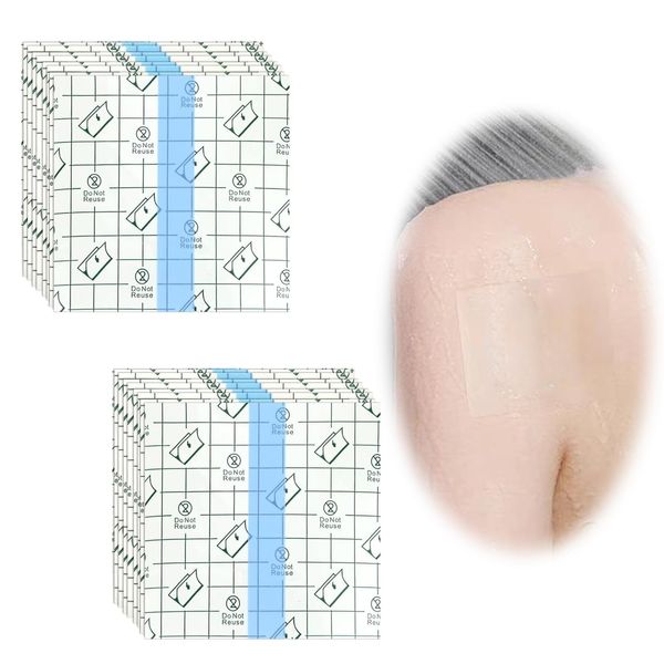 Bettinay 100 PCS Waterproof Bandage for Swimming, 5 cm * 5 cm Waterproof Dressing for Wounds, Second Skin Cover up Patch