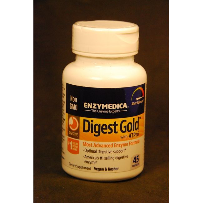 Non GMO Enzymedica Digest Gold w/ATPro 45 Capsules Vegan Kosher