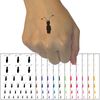 Cuttlefish Solid Temporary Tattoo Water Resistant Fake Body Art Set Collection - Yellow (One Sheet)