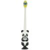 Pitat Panda Toothbrush, Suction Cup & Cap, Black, Pack of 1