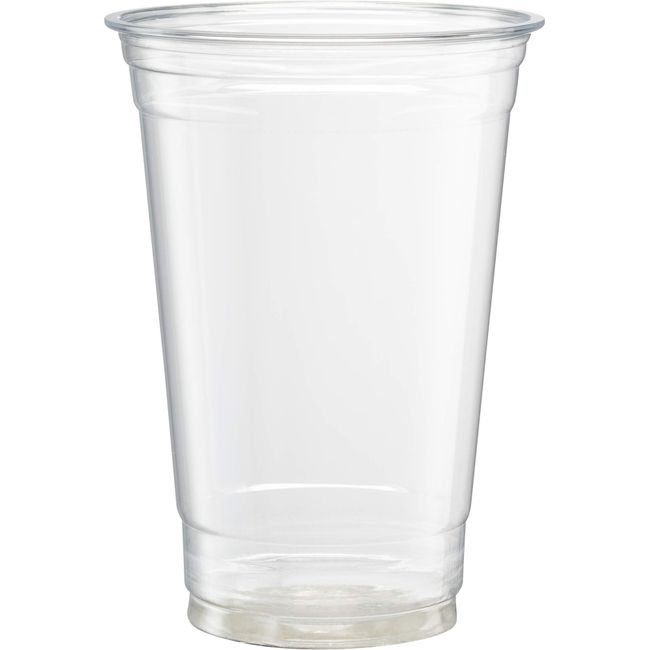 50 Sets 20oz Crystal Clear Disposable PET Plastic Cups with Flat