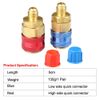 2X A/C Air Conditioning High/Low Quick Connector Adapter Coupler SAE Male Flare