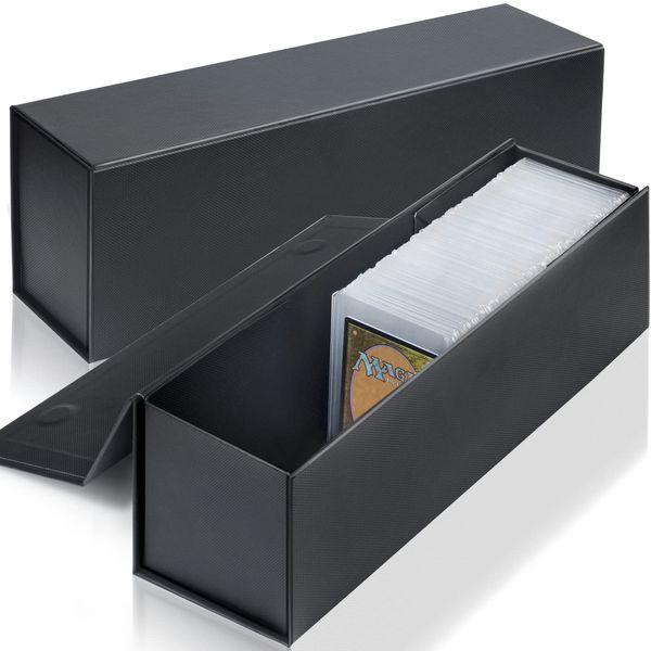 Vetical Trading Card Storage Box, Top loader Storage Box, Trading Card Holder Top loader Hobby Box for 800+ Count Cards - 2 PACK