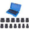 Luckyway 13-Piece Impact Bolt & Nut Remover Set, Nut Extractor Socket, Bolt Remover Tool Set