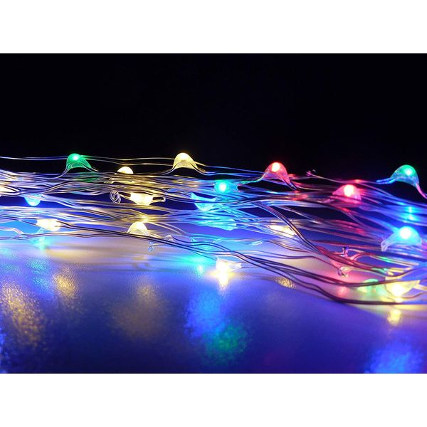 Christmas Concepts® 50 Multi LED Copper String Lights with Timer and Silver Cable - Home Lights - Home Decorations