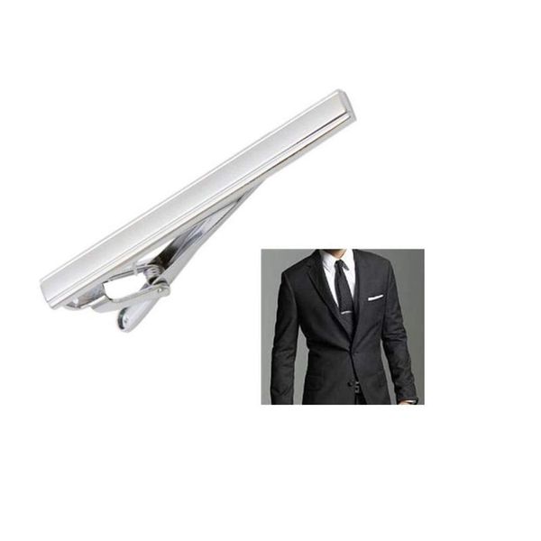 Men's Tie Clip Stainless Steel Metal Simple Necktie Tie Bar Clasp Clip Clamp Pins Sliver Color For Men Business&Party Wedding Best Gift