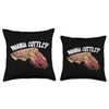 Wanna Cuttle Cute Cuttlefish Fishing Throw Pillow