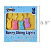PEEPS BUNNY STRING LIGHTS 10 WHITE LED LIGHTS NEW EASTER DECOR COLLECTABLE TREE