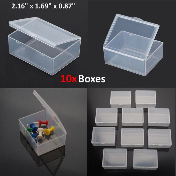 10x PCS Small Plastic Storage Container Box Ear Plugs Holder Screws Jewelry Pins